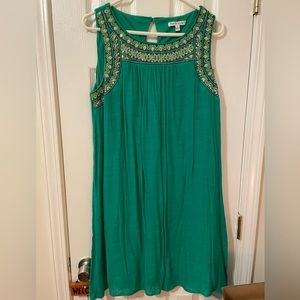 Green A-Line Dress